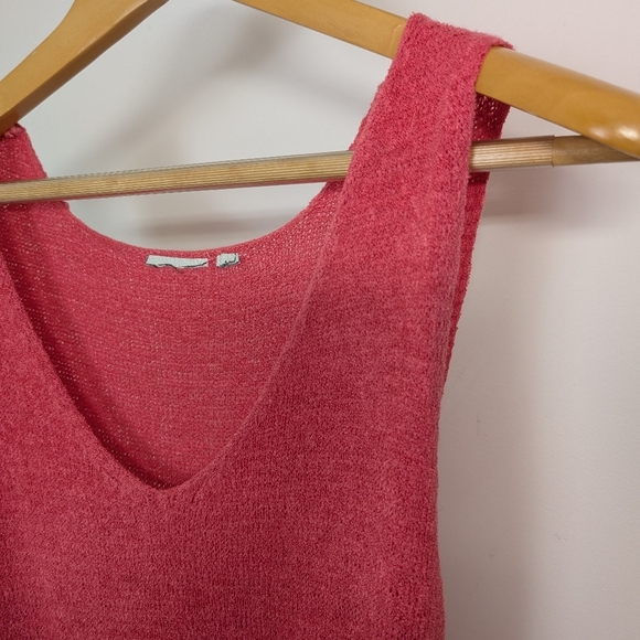 ICHI PINK DISTRESSED SUMMER DRESS SIZE MEDIUM - Picture 4 of 7